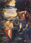 Jacopo Tintoretto Taufe Christi Spain oil painting artist